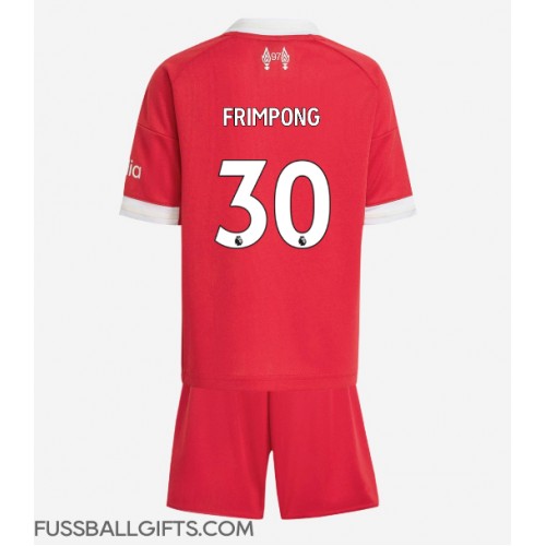 Liverpool Jeremie Frimpong #30 Fußballbekleidung Heimtrikot Kinder 2025-26 Kurzarm (+ kurze hosen)